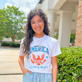 America Land of the Free Graphic Tee - Jessi Jayne Boutique