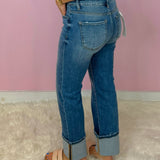 Risen Center Stage Cuffed Straight Jeans - Jessi Jayne Boutique