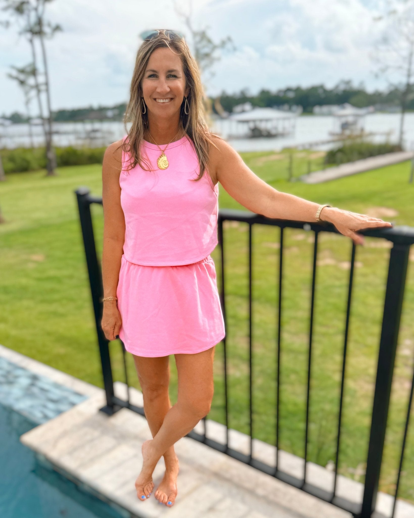 Chill Mode Skort Set - Pink - Jessi Jayne Boutique