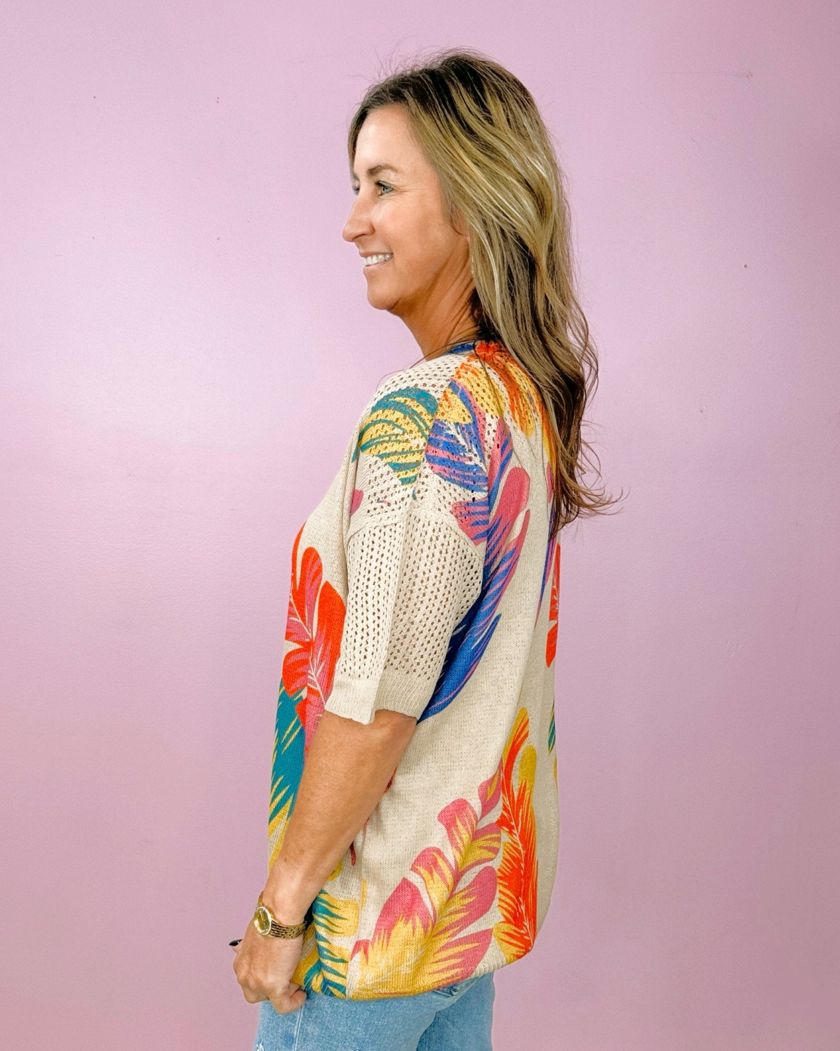 Palm Parade Knit Top - Jessi Jayne Boutique