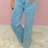 Risen Hot Shot Embroidered Jeans - Jessi Jayne Boutique