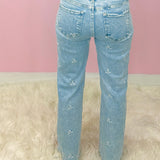 Risen Hot Shot Embroidered Jeans - Jessi Jayne Boutique