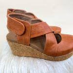 Corky Case Closed Cognac Smooth Wedge - Jessi Jayne Boutique
