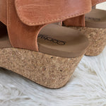 Corky Case Closed Cognac Smooth Wedge - Jessi Jayne Boutique