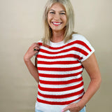 Classic Knit and Stripe Sweater Tank - Jessi Jayne Boutique