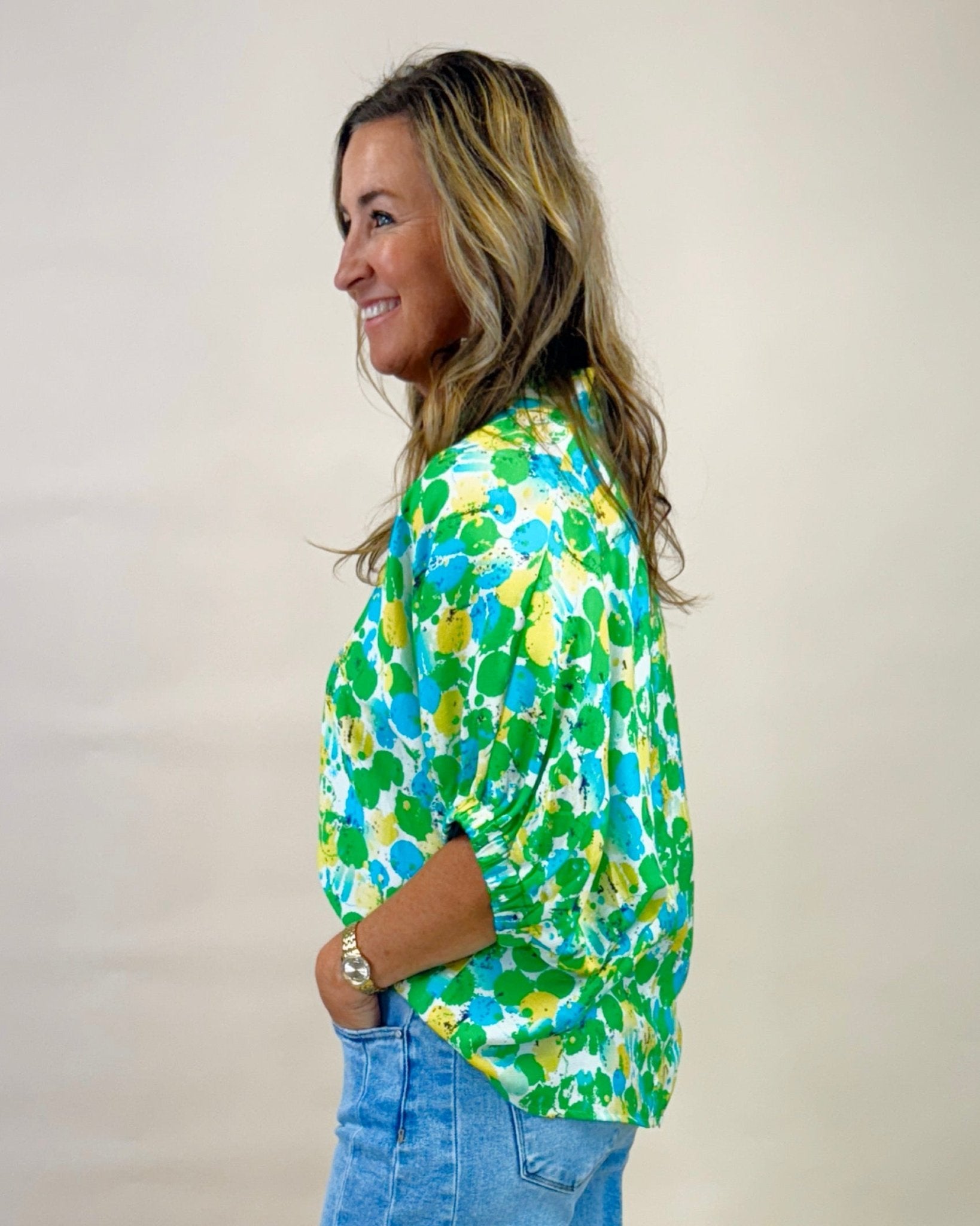 Splash and Pop V - Neck Top - Jessi Jayne Boutique