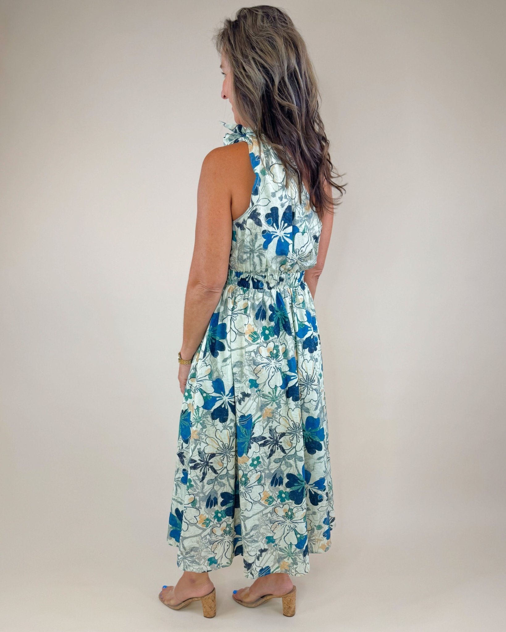 Island Muse One - Shoulder Midi Dress - Jessi Jayne Boutique