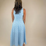Blue Skies Striped Maxi Asymmetrical Dress - Jessi Jayne Boutique