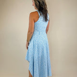 Blue Skies Striped Maxi Asymmetrical Dress - Jessi Jayne Boutique