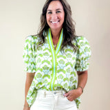 Lime Light Floral Blouse - Jessi Jayne Boutique