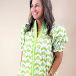 Lime Light Floral Blouse - Jessi Jayne Boutique