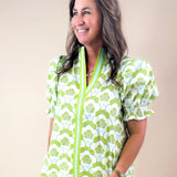 Lime Light Floral Blouse - Jessi Jayne Boutique