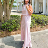 Blush Hour Satin Maxi Skirt Set - Jessi Jayne Boutique
