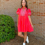 Sunkissed Embroidered Babydoll Dress - Jessi Jayne Boutique