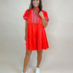 Sunkissed Embroidered Babydoll Dress - Jessi Jayne Boutique