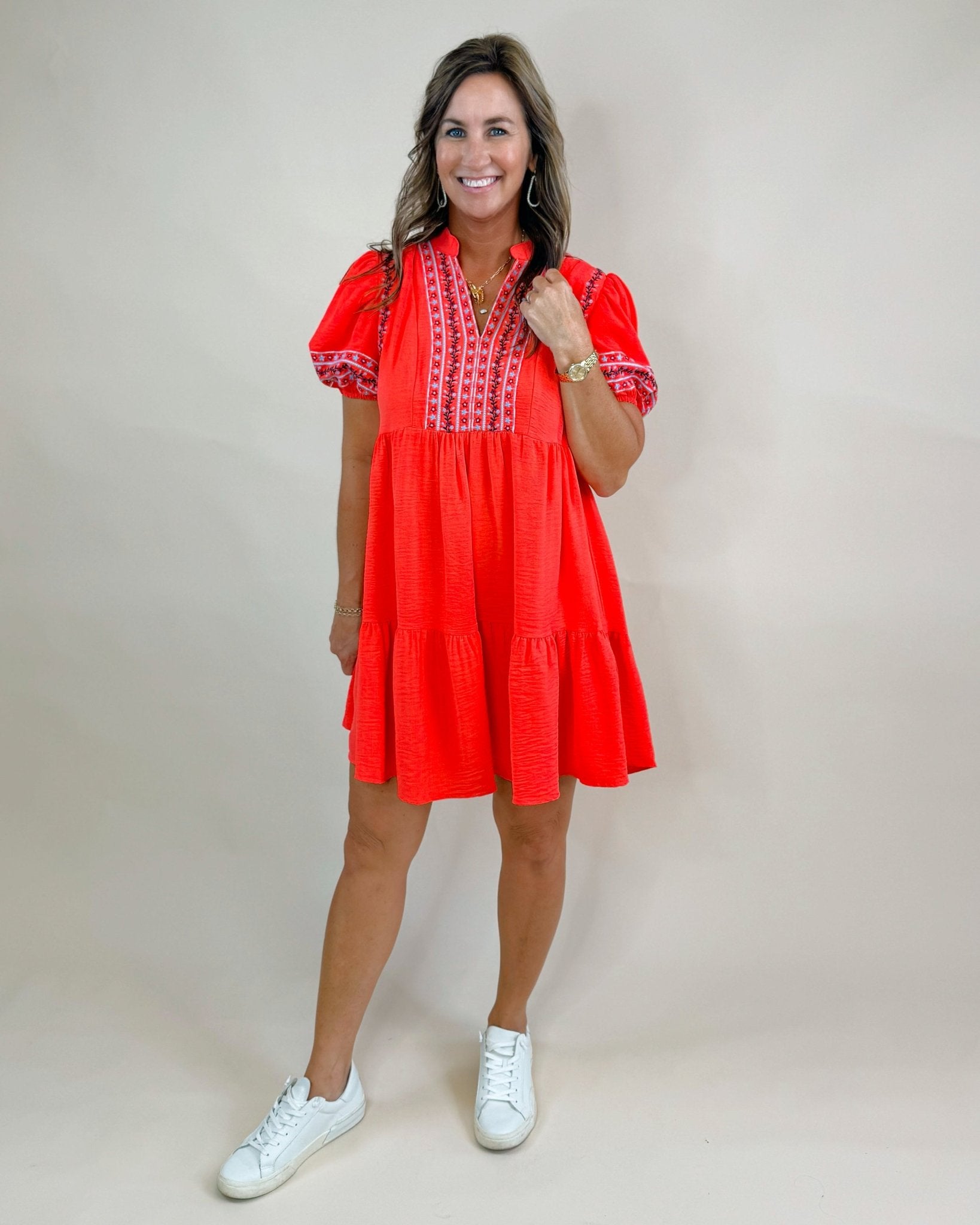 Sunkissed Embroidered Babydoll Dress - Jessi Jayne Boutique