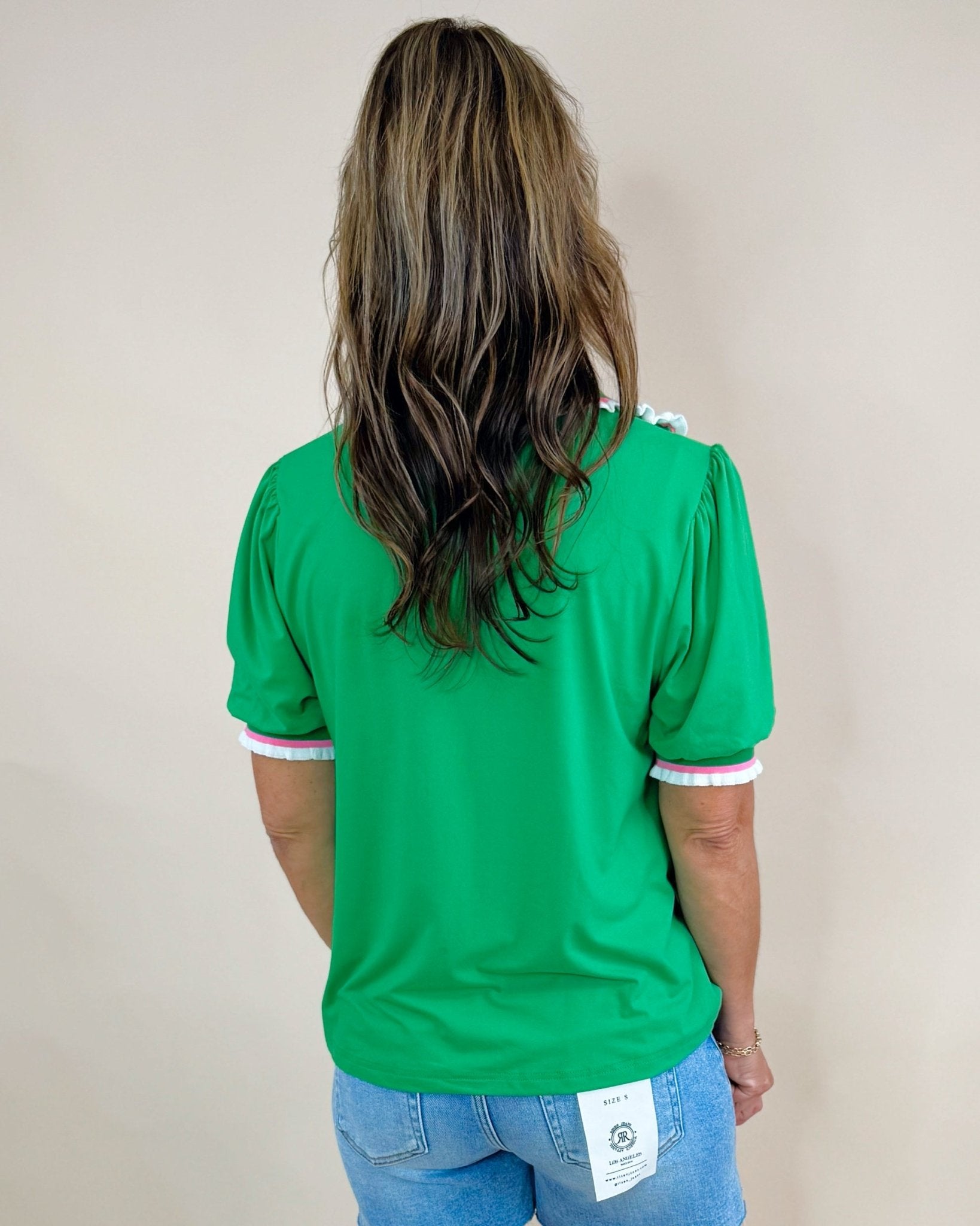 Game Day Prep Ruffle Polo Top - Jessi Jayne Boutique
