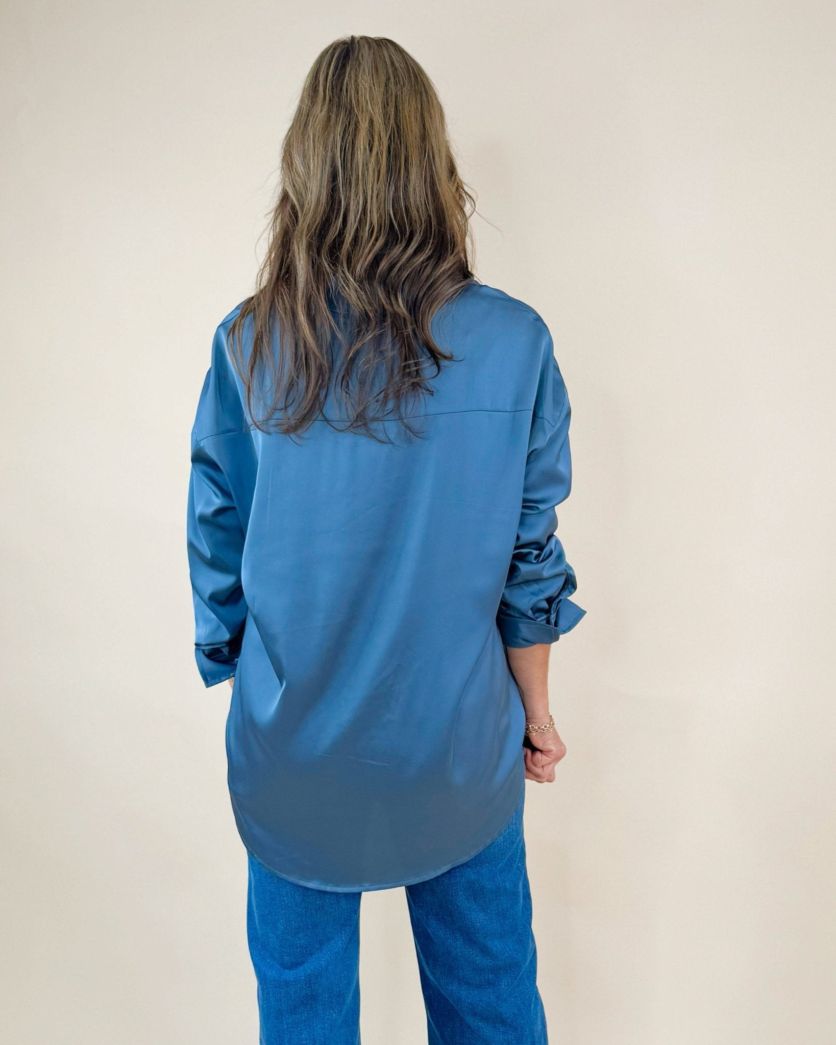 Luxe Flow Satin Blouse - Jessi Jayne Boutique