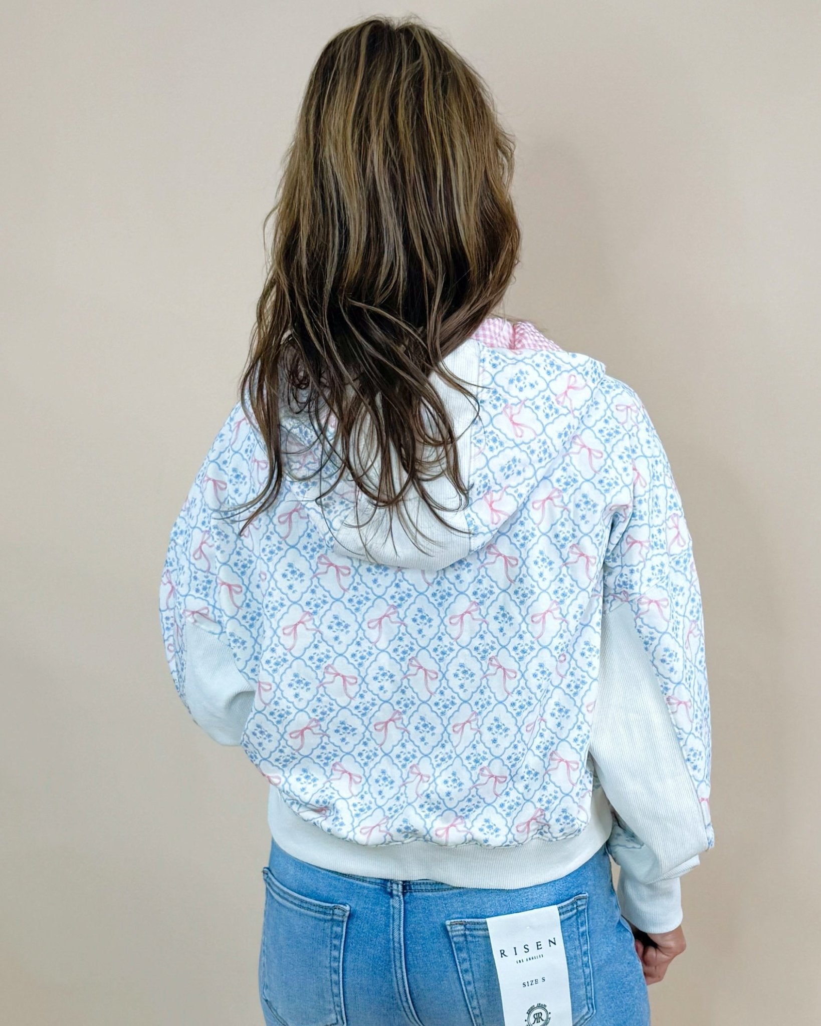 Ribbon & Relax Floral Hoodie - Jessi Jayne Boutique