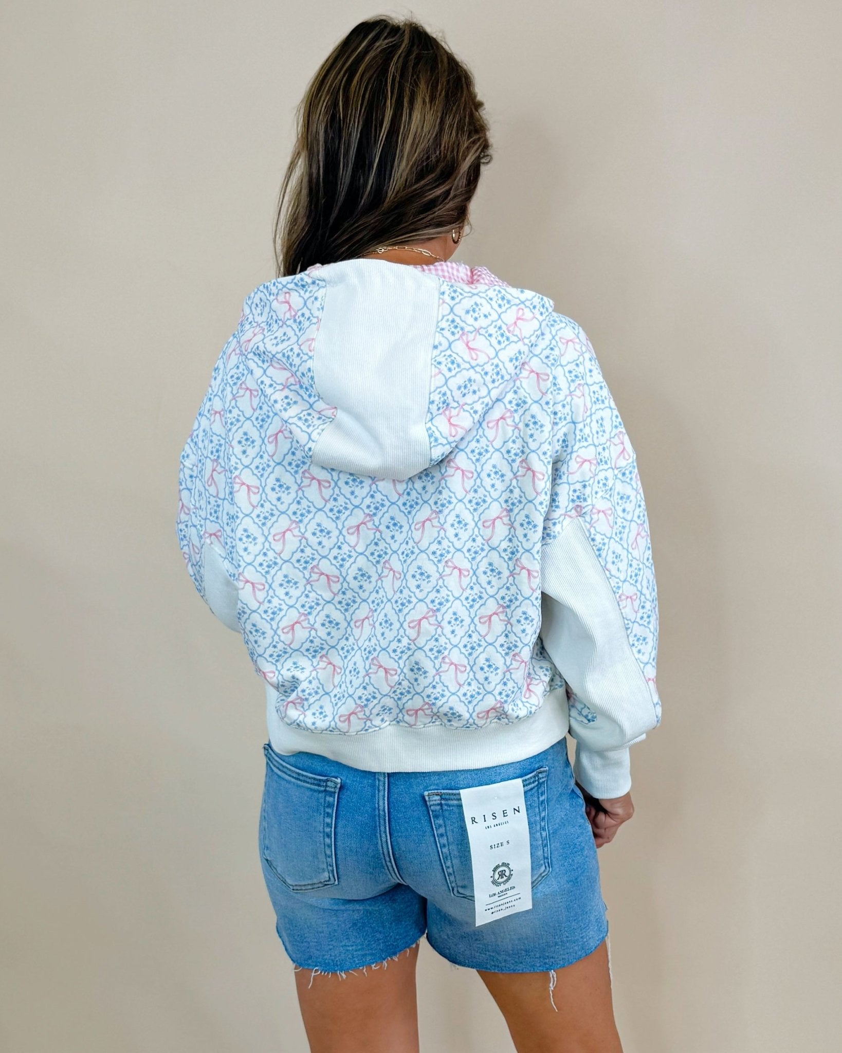 Ribbon & Relax Floral Hoodie - Jessi Jayne Boutique