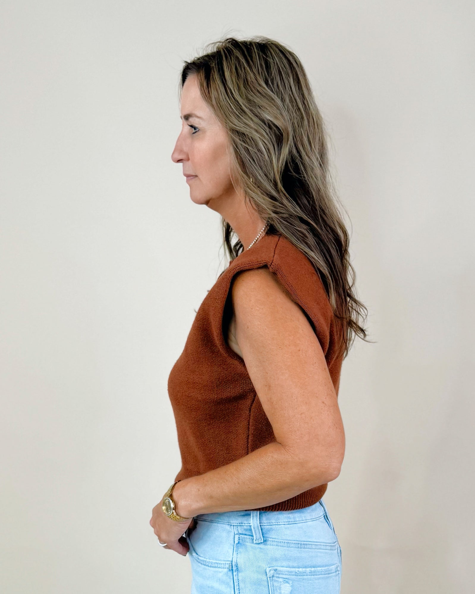 See It All Sweater Vest Top - Jessi Jayne Boutique
