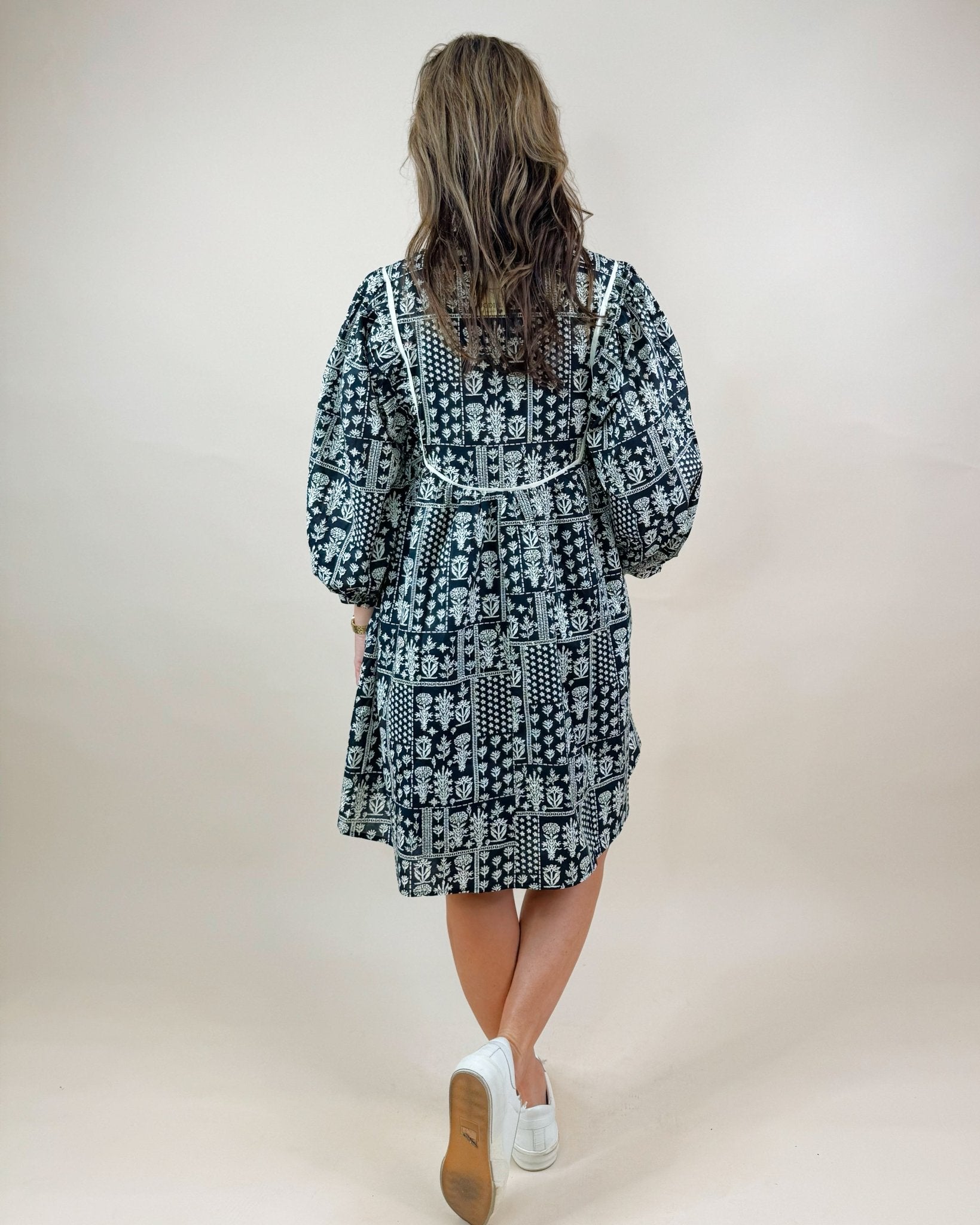 Prairie Story Tie Neck Babydoll Dress - Jessi Jayne Boutique