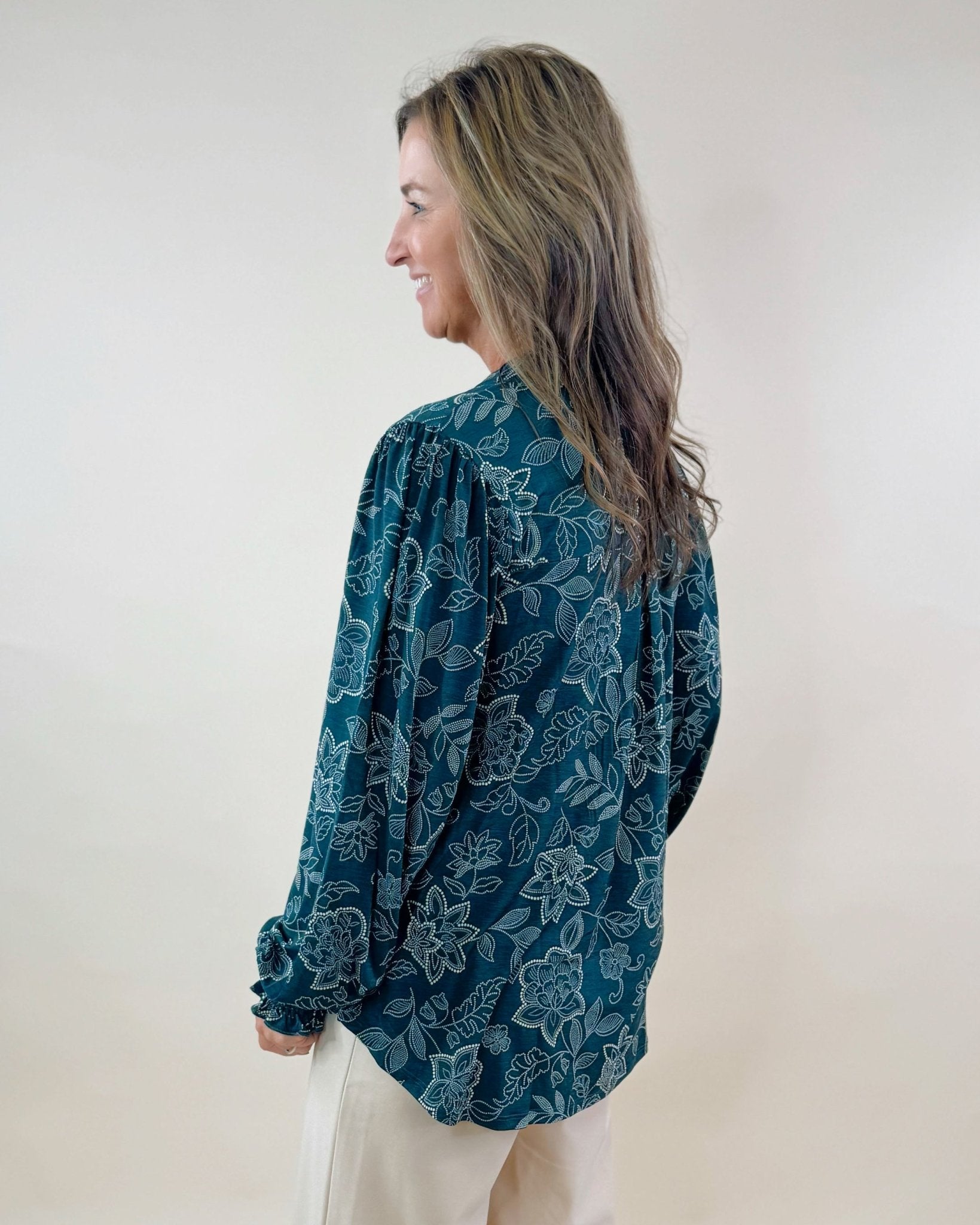 Emerald Vine Blouse - Jessi Jayne Boutique