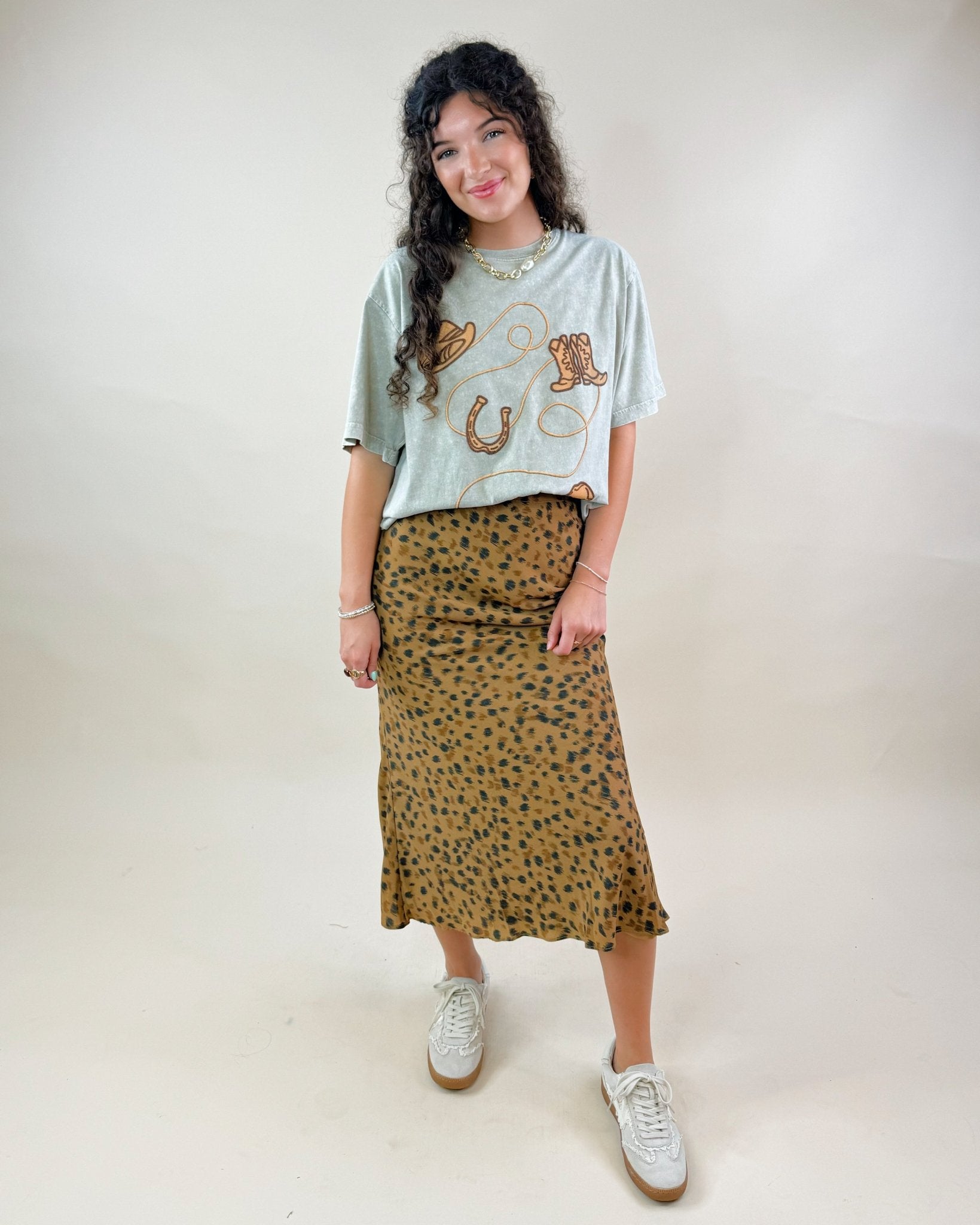 Cowboy Trail Puff Graphic Tee - Jessi Jayne Boutique