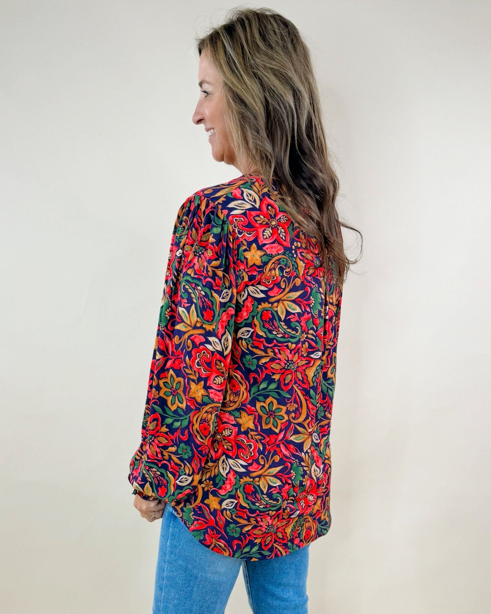 Garden Views Floral Blouse - Jessi Jayne Boutique
