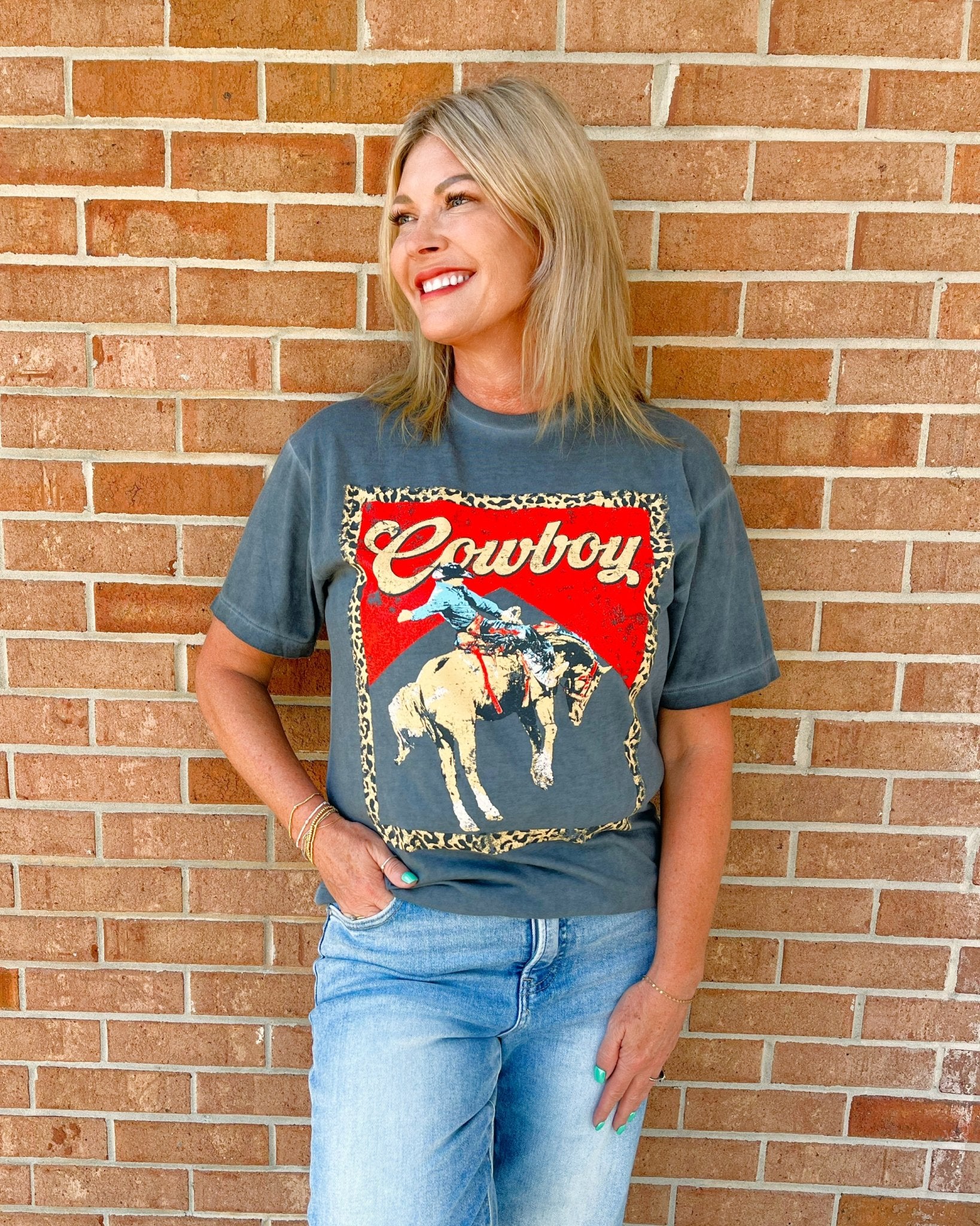 Wild West Cowboy Graphic Tee - Jessi Jayne Boutique