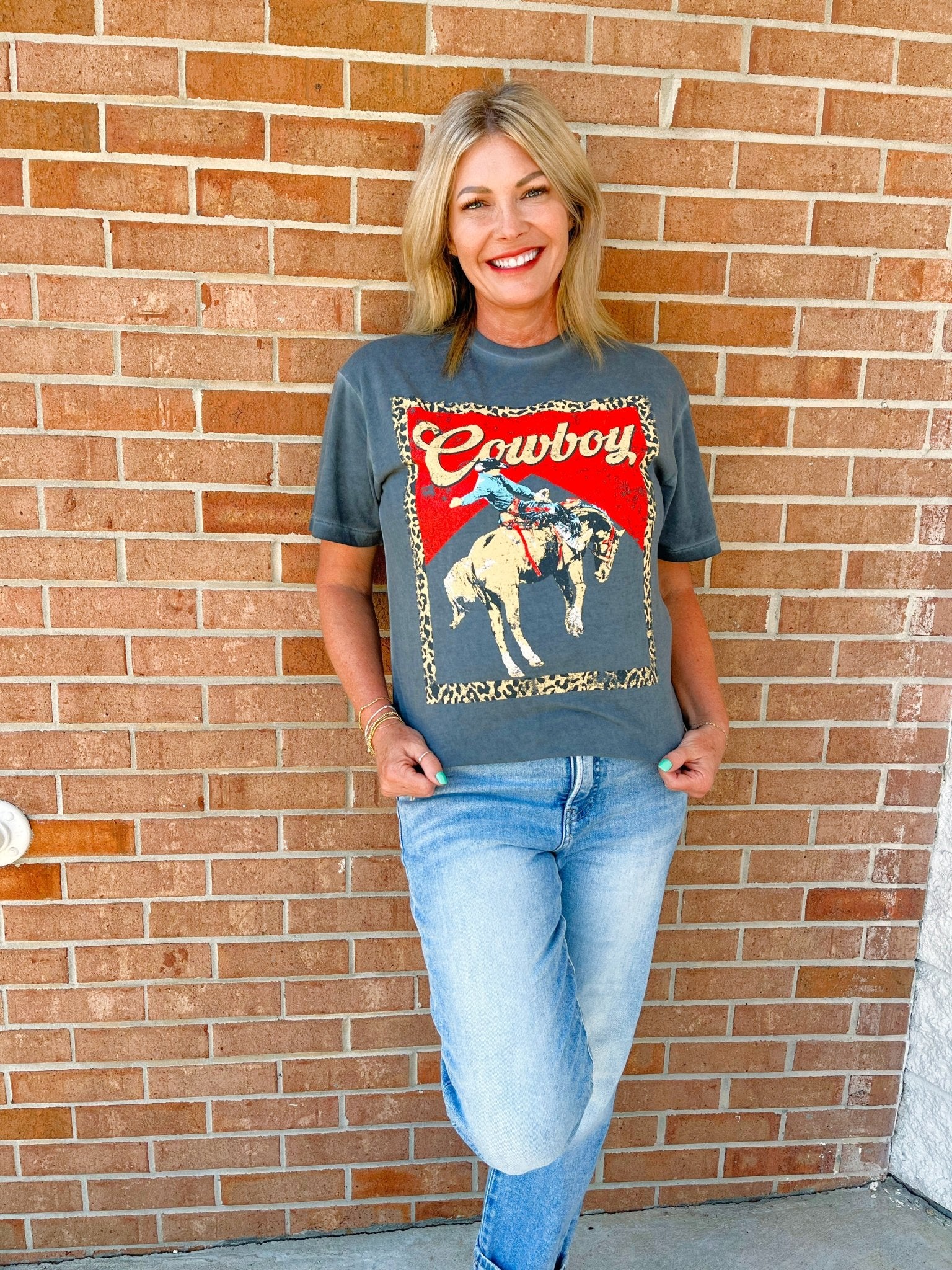 Wild West Cowboy Graphic Tee - Jessi Jayne Boutique