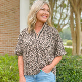 Wild Side Leopard Quarter - Zip Top - Jessi Jayne Boutique