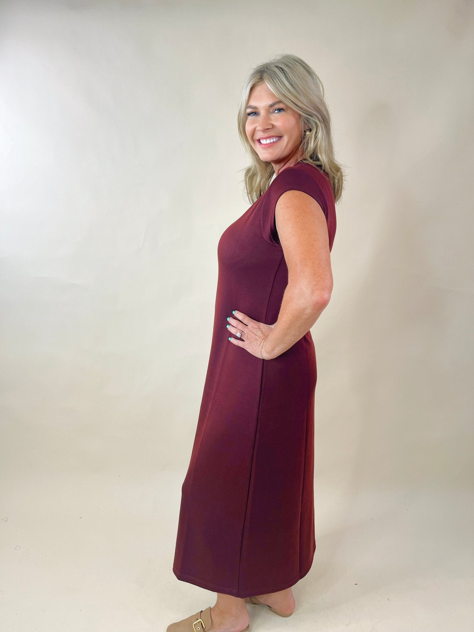 Merlot Elegance Maxi Dress - Jessi Jayne Boutique