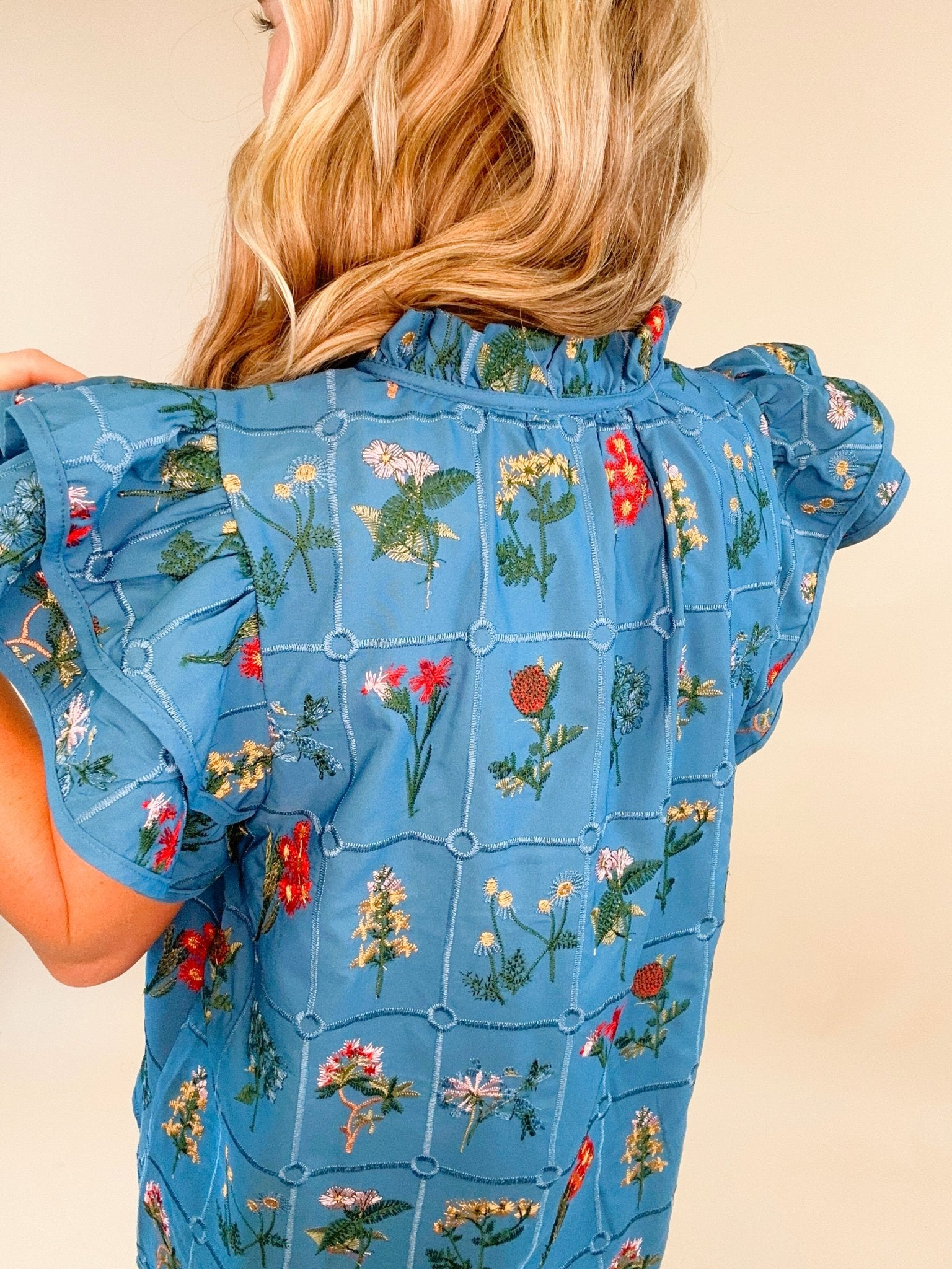 Meadow Muse Embroidered Top - Jessi Jayne Boutique