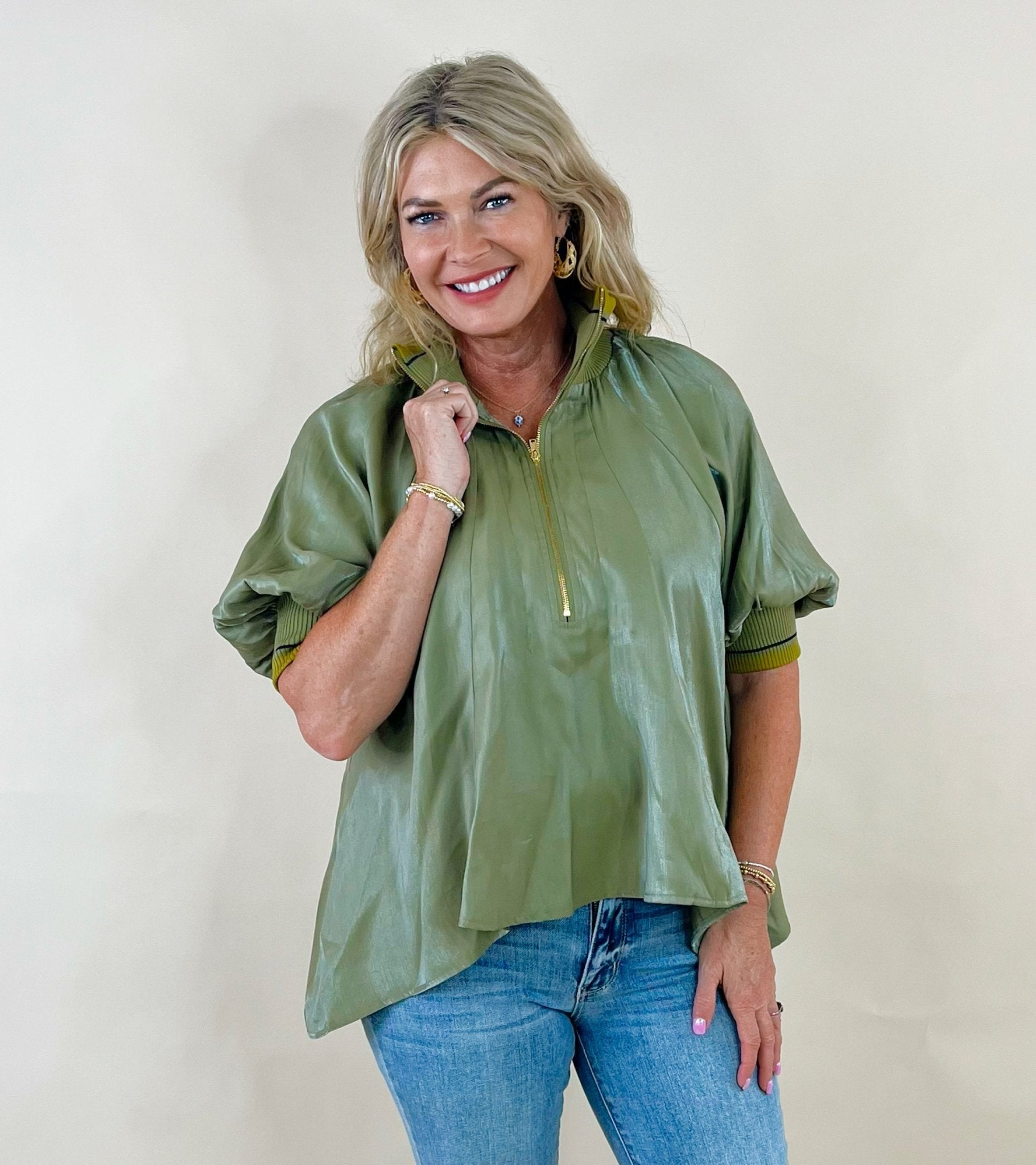 The Uptown Zip Top - Jessi Jayne Boutique