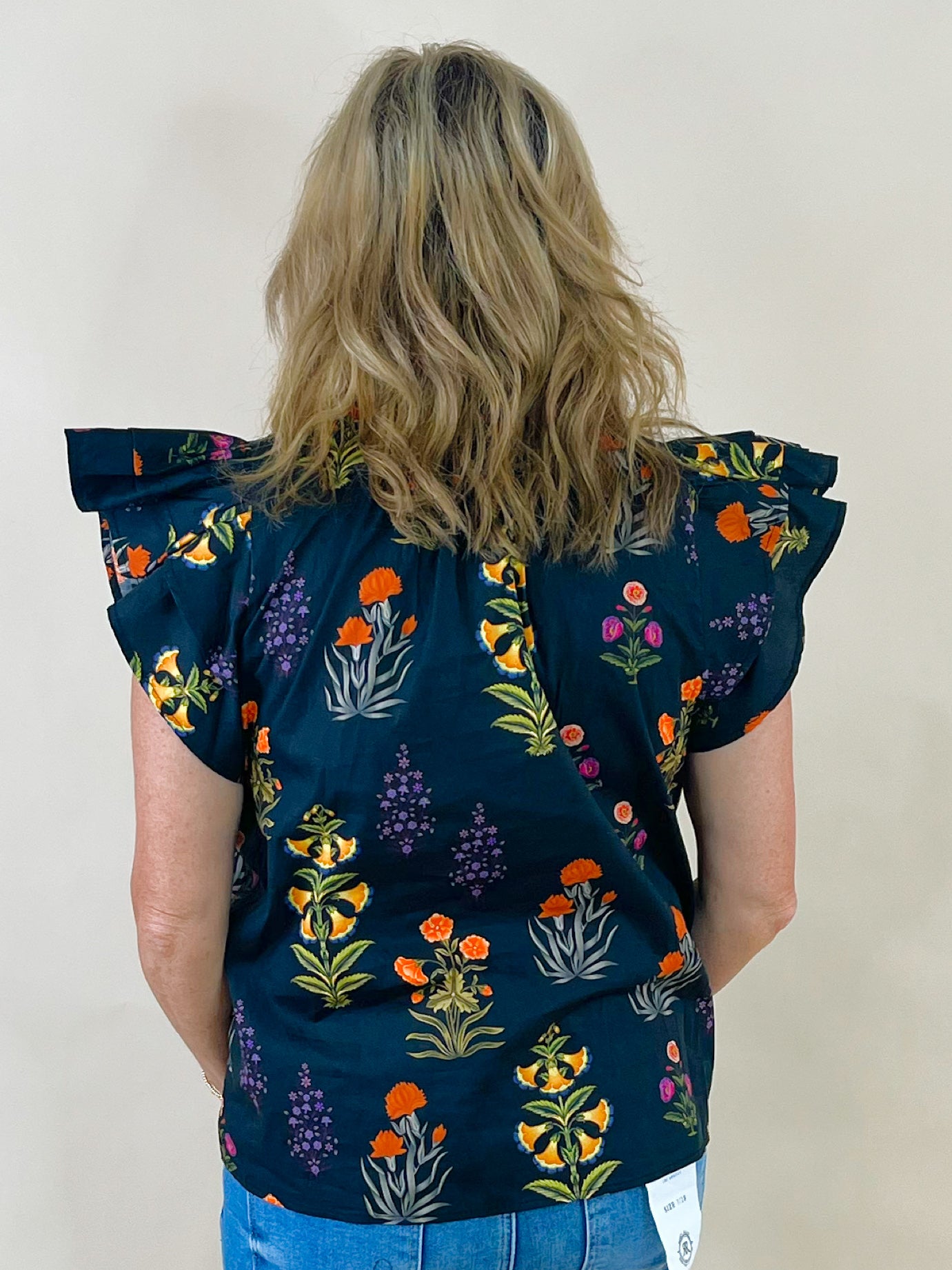 Wildflower Ember Flutter Sleeve Top - Jessi Jayne Boutique
