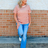 Sugar and Spice Stripe Tee - Jessi Jayne Boutique