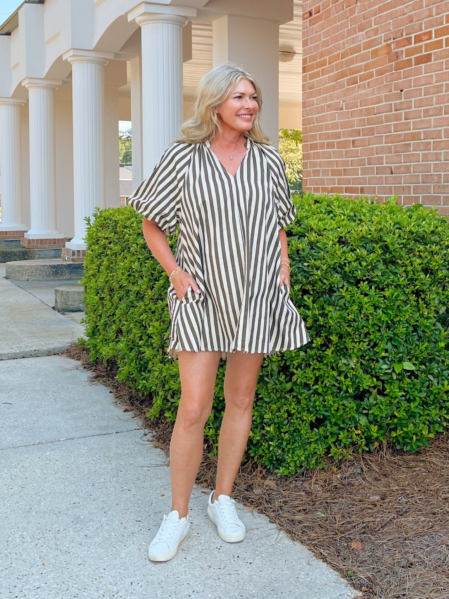 On the Line Striped Dress - Jessi Jayne Boutique
