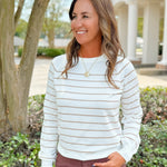 Weekend Stripe Knit Top - Jessi Jayne Boutique