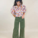 Olive Grove Corduroy Wide Leg Pants - Jessi Jayne Boutique