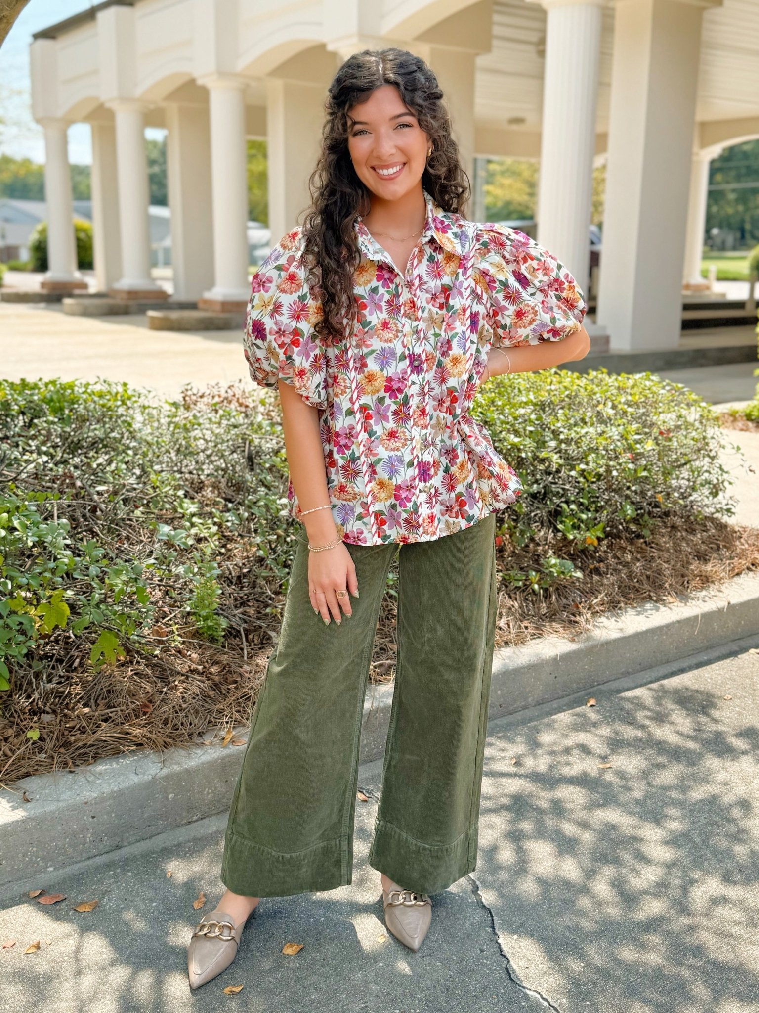Wildflower Lane Puff Sleeve Top - Jessi Jayne Boutique