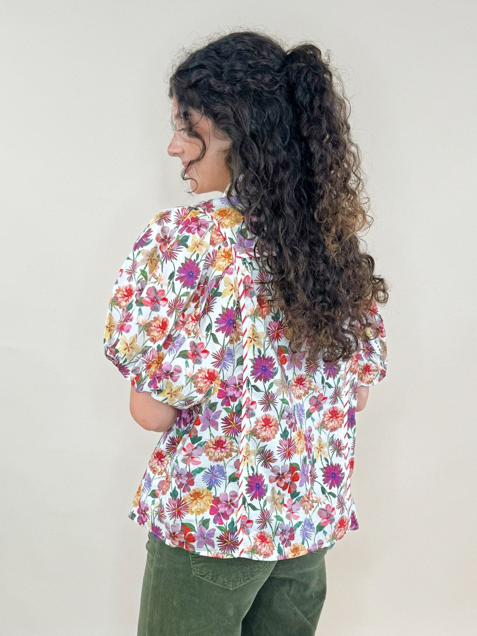 Wildflower Lane Puff Sleeve Top - Jessi Jayne Boutique