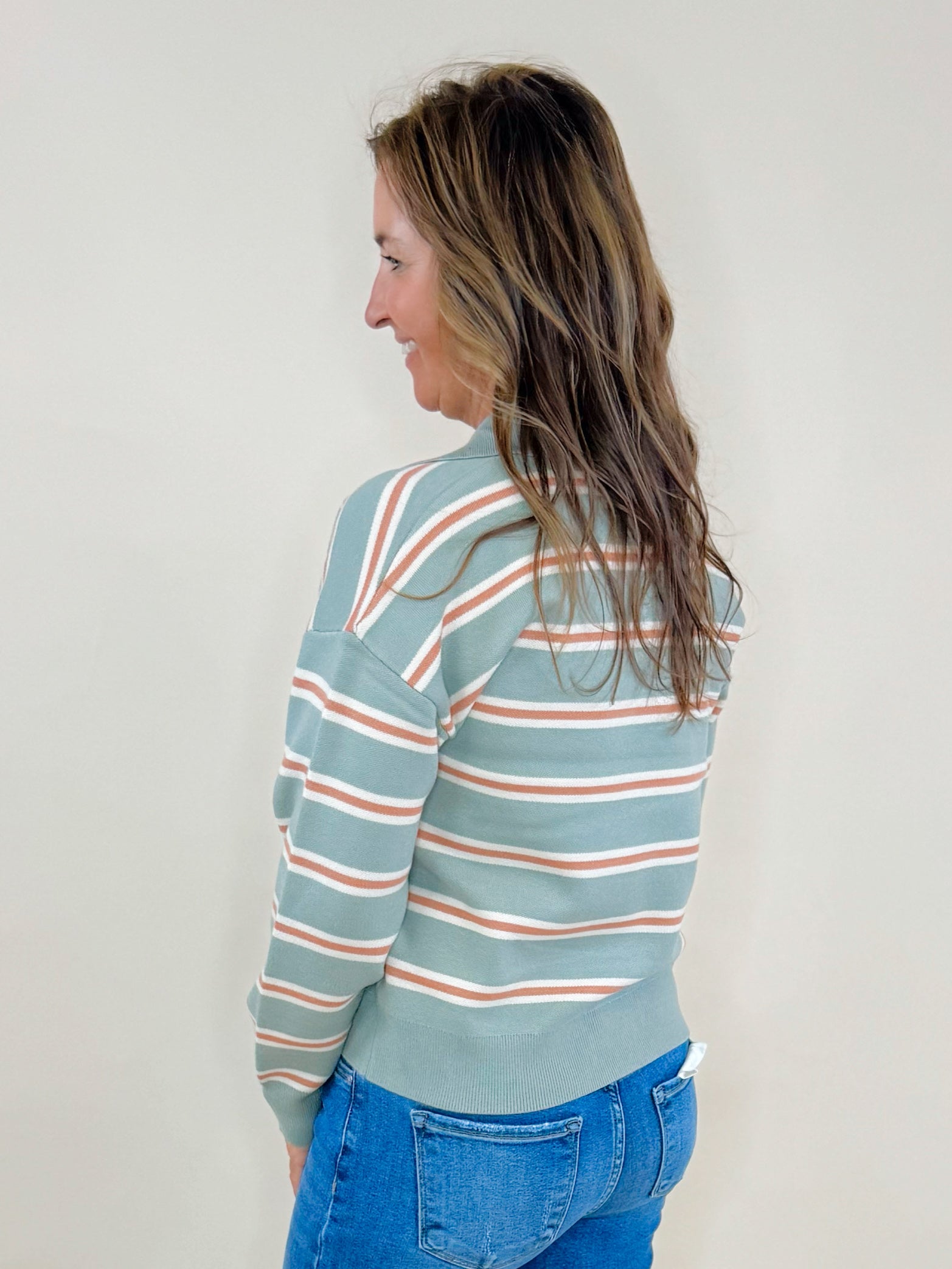Weekend Stroll Striped Pullover - Jessi Jayne Boutique