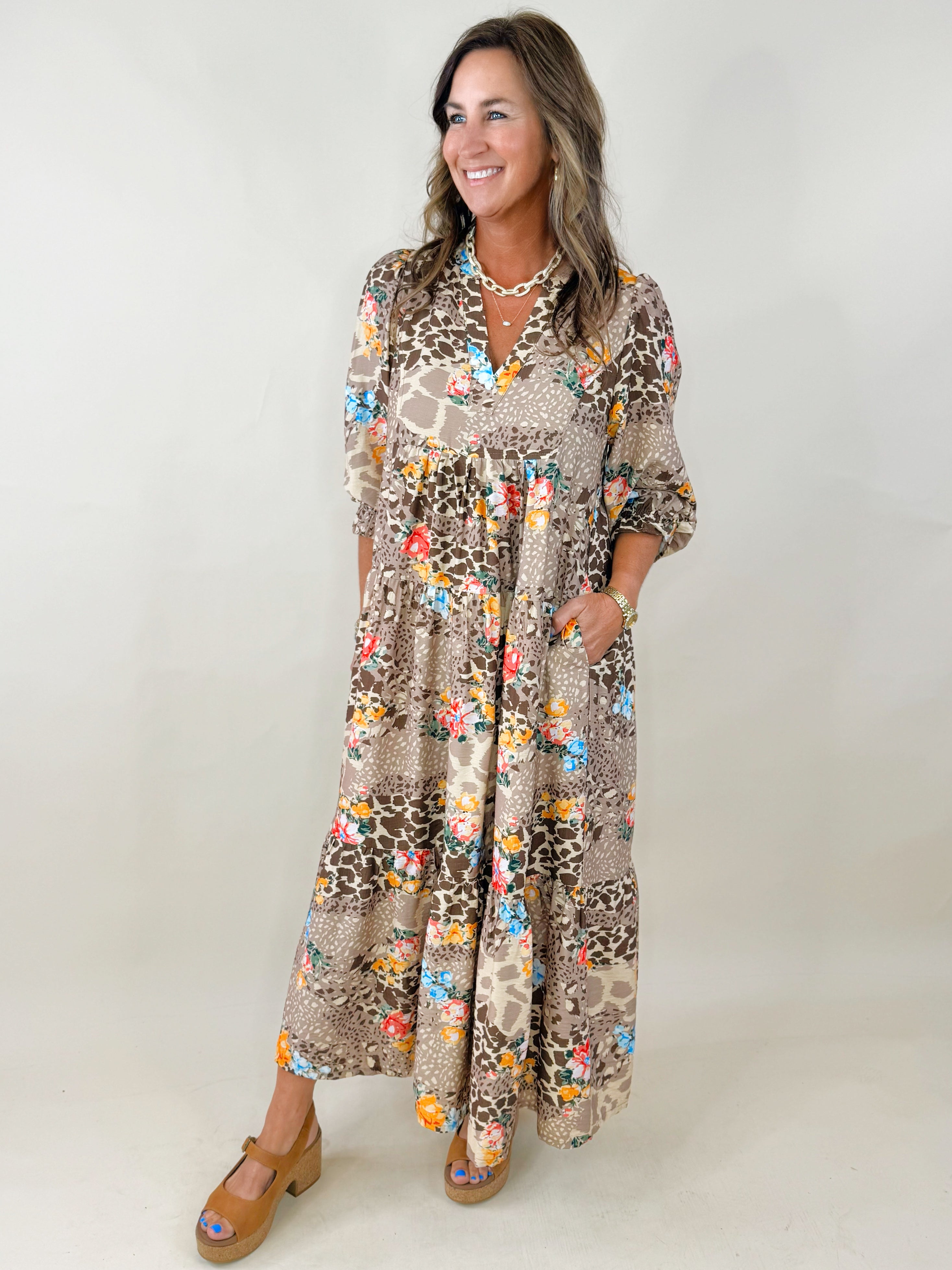 Safari Bloom Midi Dress - Jessi Jayne Boutique