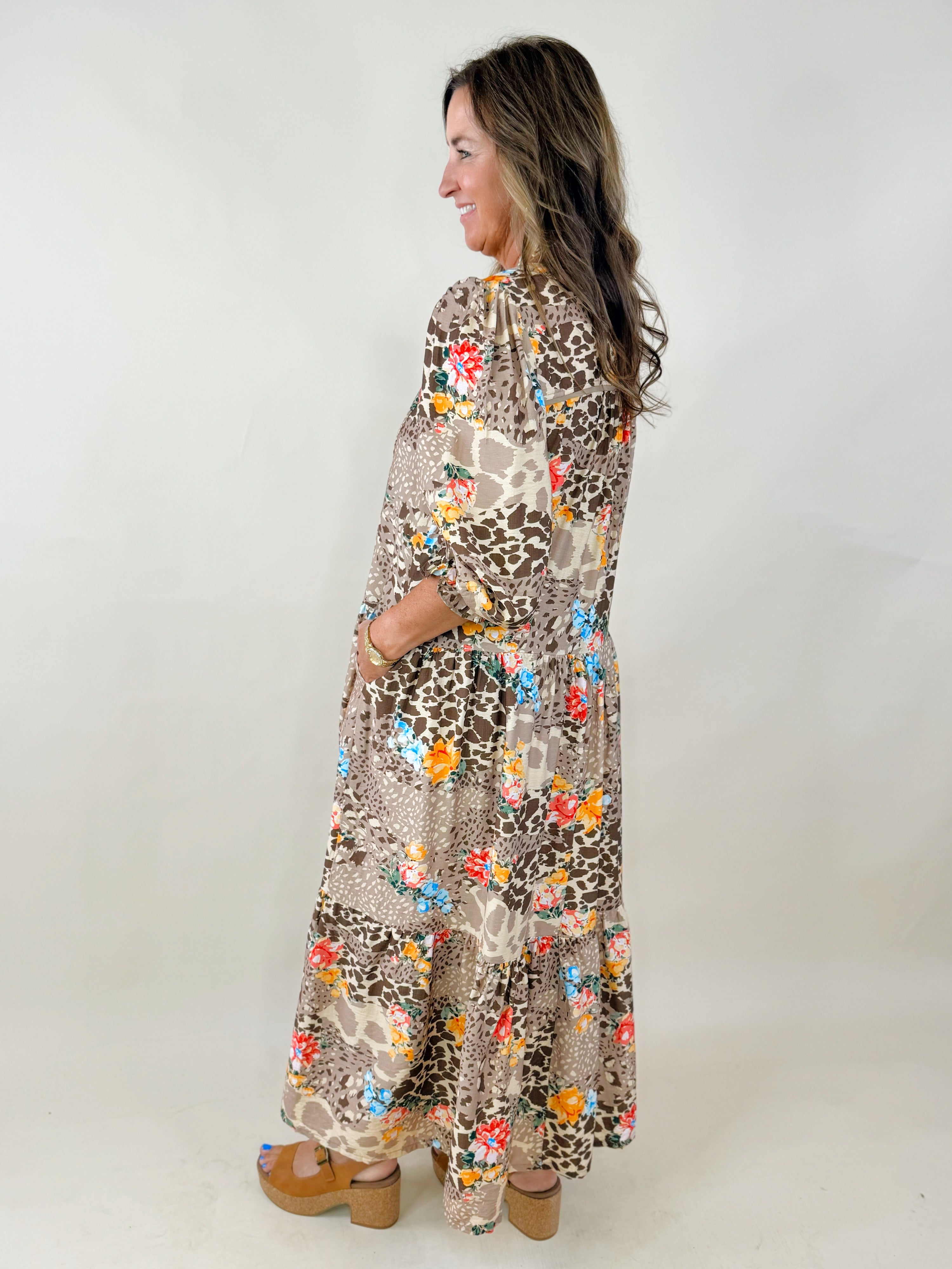 Safari Bloom Midi Dress - Jessi Jayne Boutique
