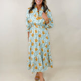 Harvest Muse Abstract Print Midi Dress - Jessi Jayne Boutique