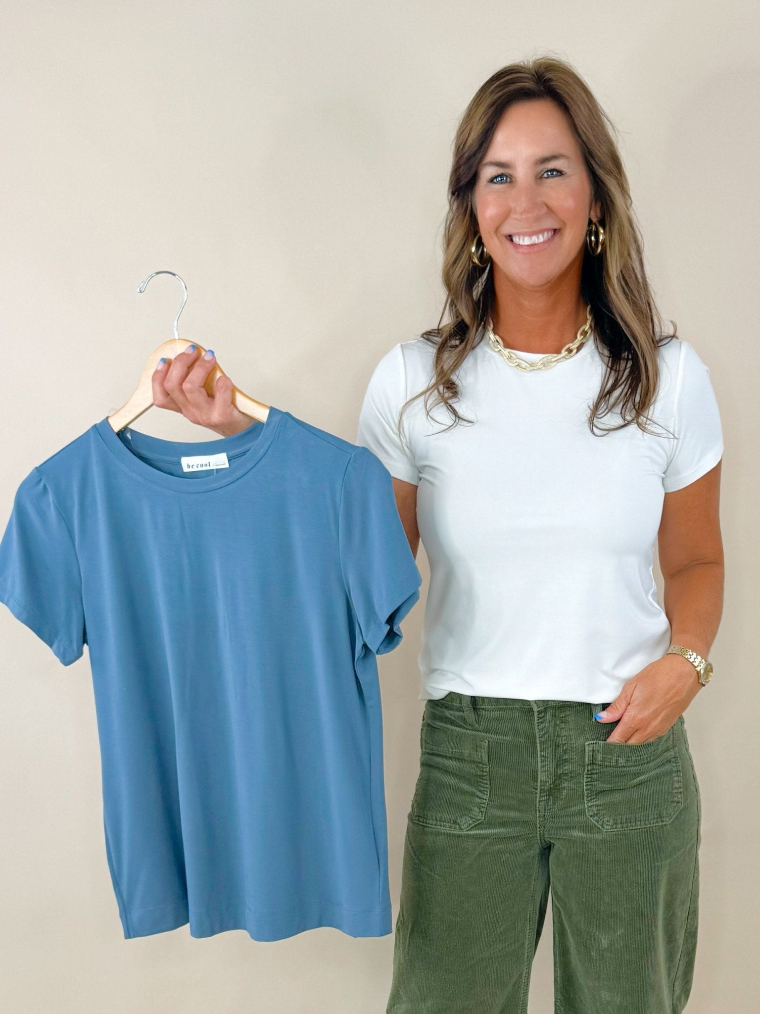 Refined Basics Short Sleeve Top - 2 Colors Available - Jessi Jayne Boutique