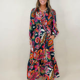 Midnight Garden Paisley Midi Dress - Jessi Jayne Boutique