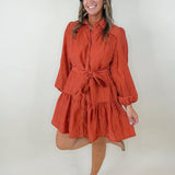 Autumn Stroll Crinkle Tiered Mini Dress - Jessi Jayne Boutique