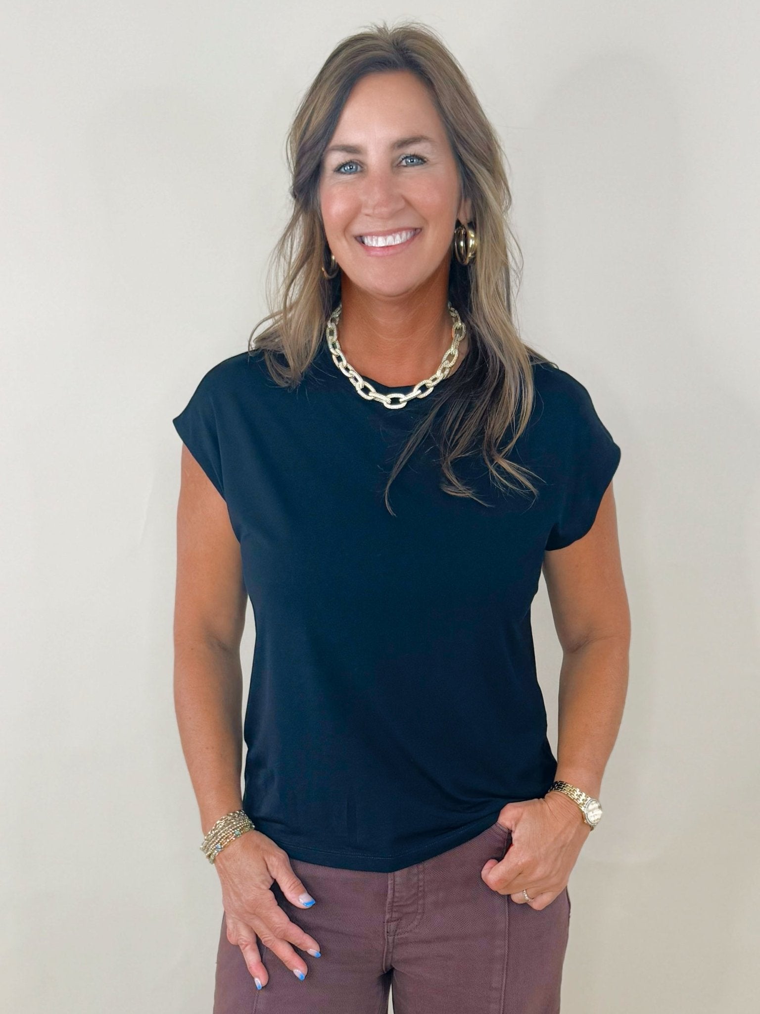 Streamline Cap Sleeve Top - Jessi Jayne Boutique